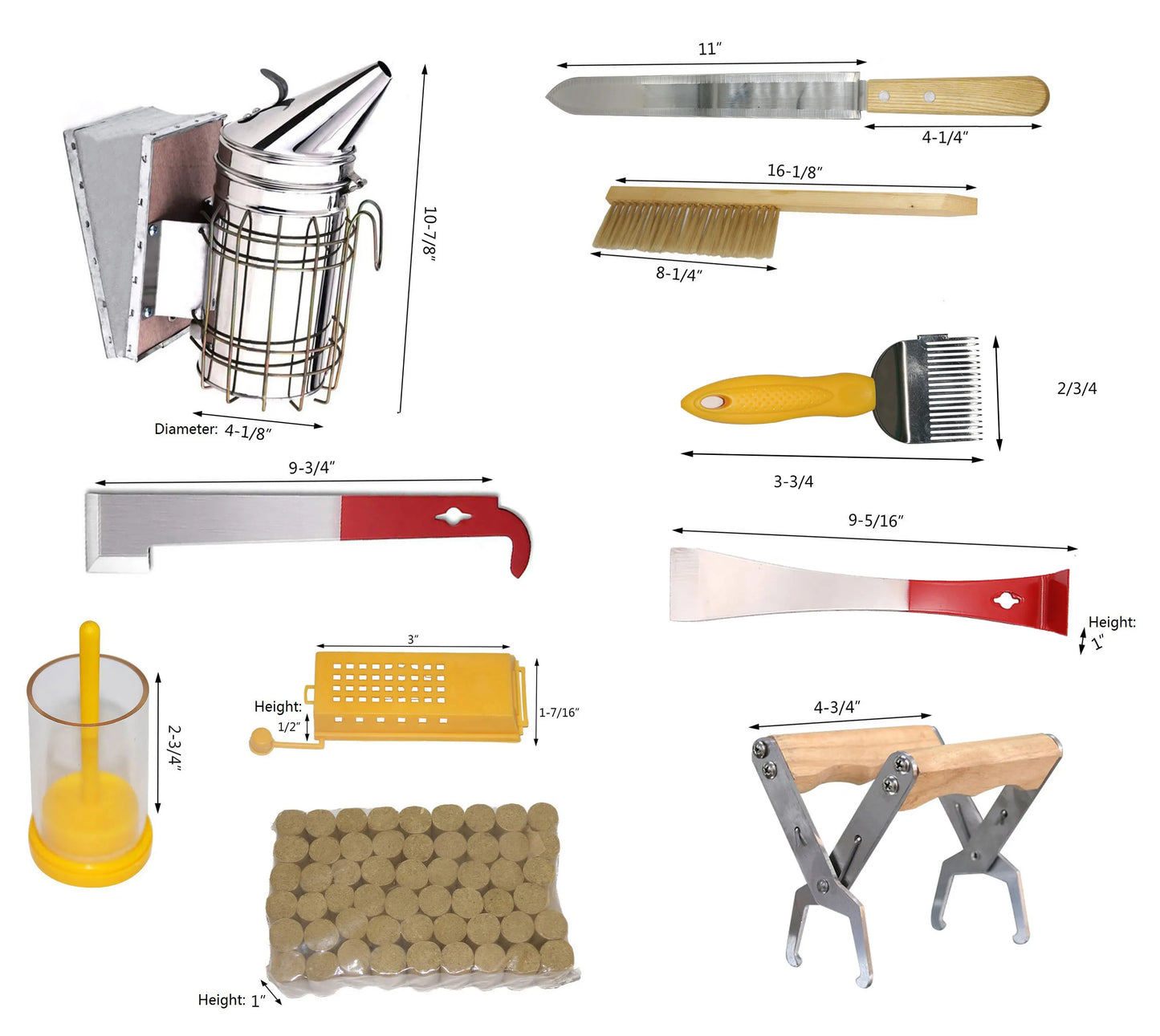 10Piece Beekeeping Tool Kit