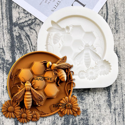 Honeycomb Bee Daisy Silicone